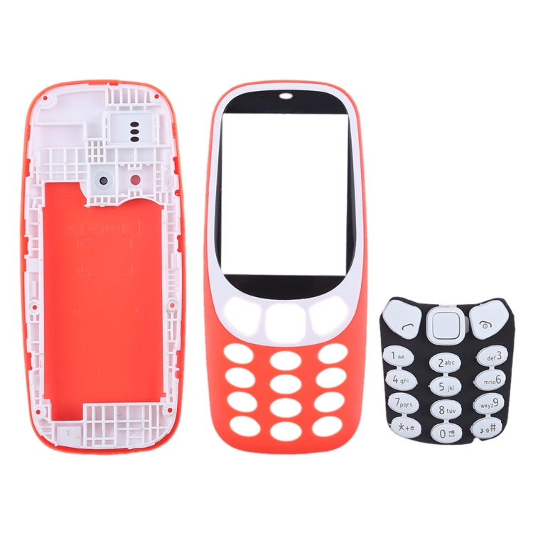 Full Assembly Housing Cover with Keyboard for Nokia 3310(Red) - Full Housing Cover by PMC Jewellery | Online Shopping South Africa | PMC Jewellery