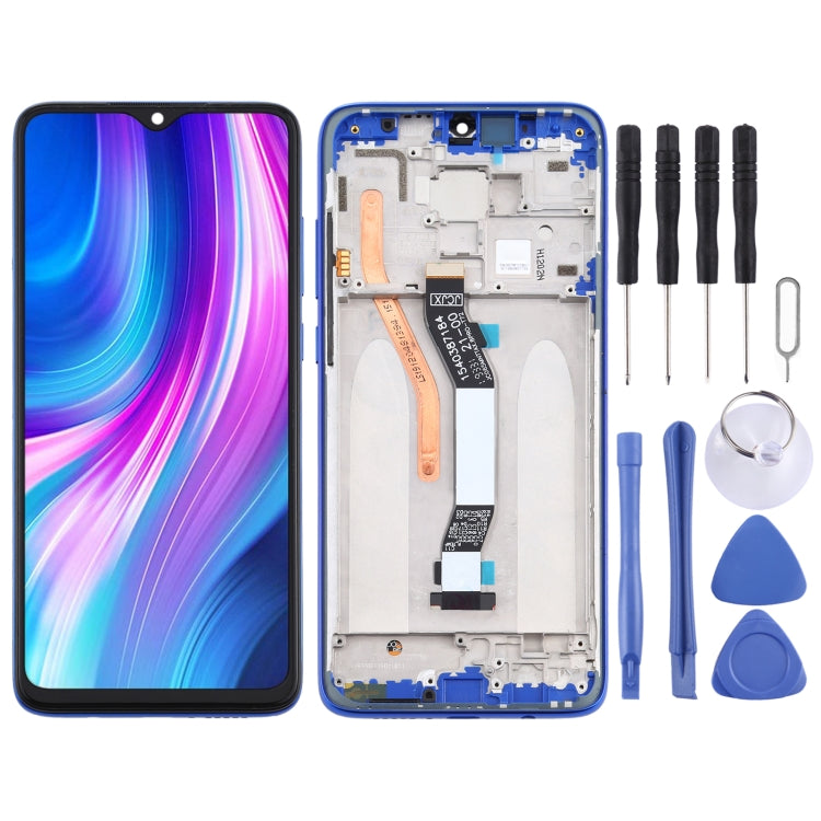 TFT LCD Screen for Xiaomi Redmi Note 8 Pro Digitizer Full Assembly with Frame (Double SIM Card Version)(Blue) - free shipping - PMC TechLife - Order now!