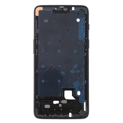 For OnePlus 6 Front Housing LCD Frame Bezel Plate with Side Keys (Frosted Black) - Frame Bezel Plate by PMC Jewellery | Online Shopping South Africa | PMC Jewellery