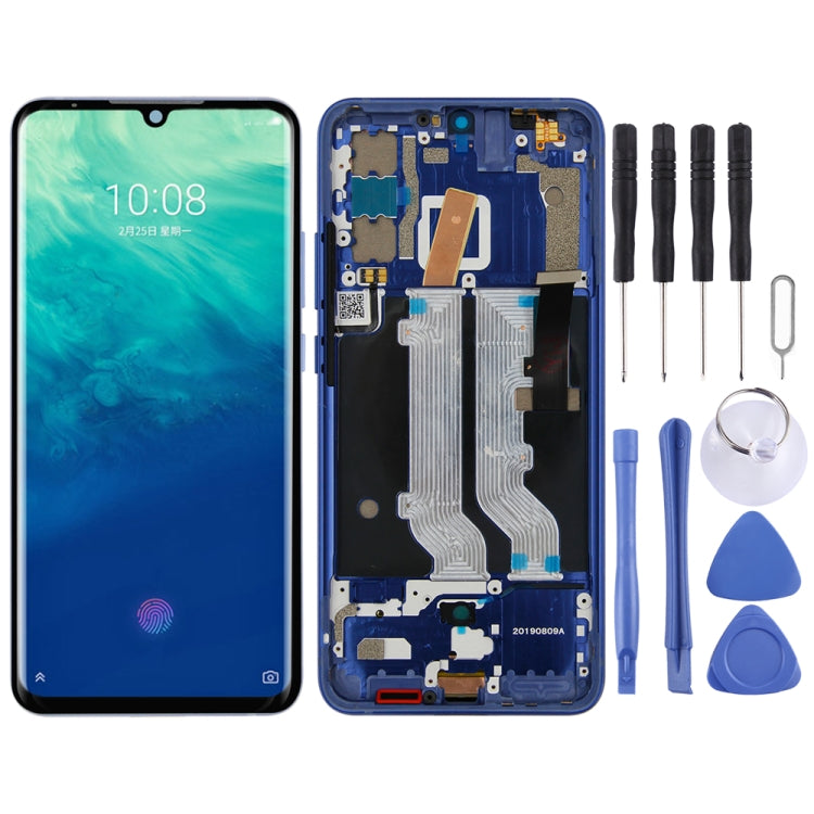 AMOLED Material LCD Screen and Digitizer Full Assembly with Frame for ZTE Axon 10 Pro (4G Version)(Blue) - free shipping - PMC TechLife - Order now!