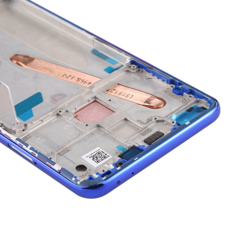 Front Housing LCD Frame Bezel Plate for Xiaomi Redmi K30 5G (Blue) - Frame Bezel Plate by PMC Jewellery | Online Shopping South Africa | PMC Jewellery