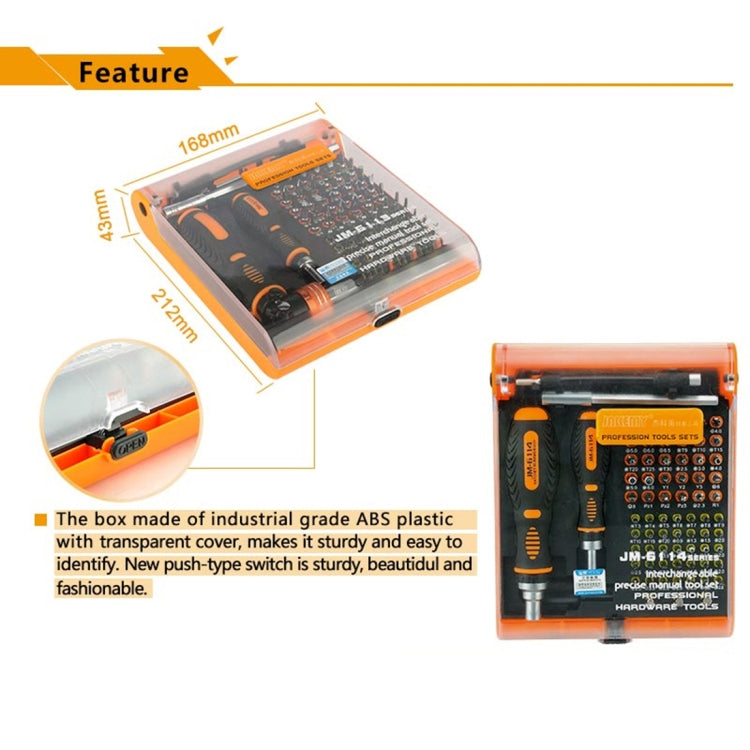 JAKEMY JM-6113 73 in 1 Household Hardware Screwdriver Repair Tool Set - Screwdriver Set by JIAFA | Online Shopping South Africa | PMC Jewellery