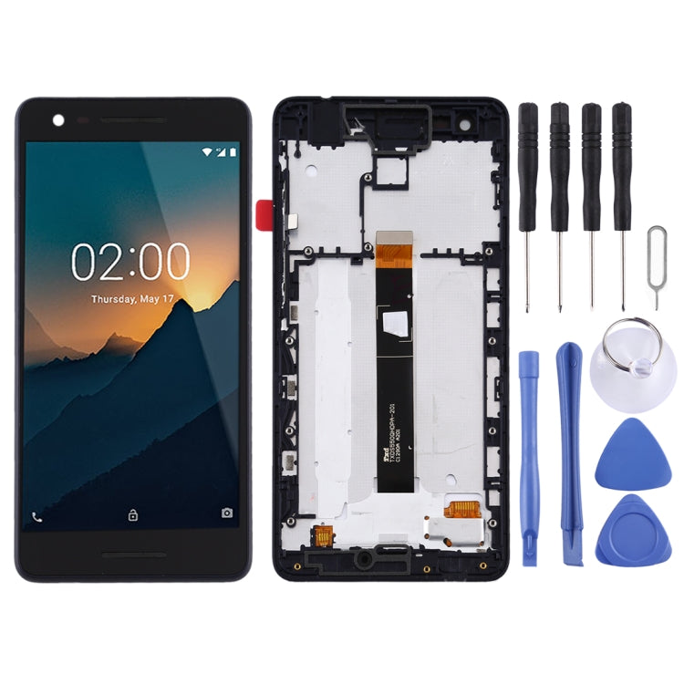 TFT LCD Screen for Nokia 2.1 Digitizer Full Assembly with Frame (Black) - LCD Screen by PMC Jewellery | Online Shopping South Africa | PMC Jewellery