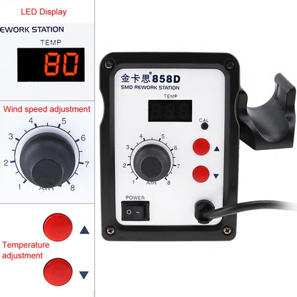 Kaisi K-858D SMD Hot-Air Soldering Station LED Digital Display Support Controllable Temperature for Desoldering + Air Nozzles, EU Plug - Electric Soldering Iron by Kaisi | Online Shopping South Africa | PMC Jewellery | Buy Now Pay Later Mobicred