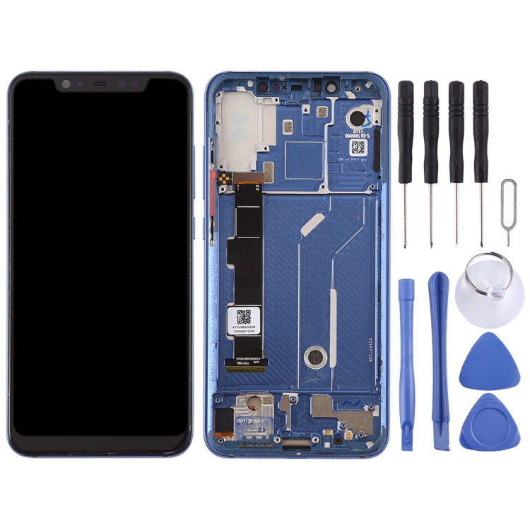 LCD Screen and Digitizer Full Assembly with Frame & Side Keys for Xiaomi Mi 8(Blue) - free shipping - PMC TechLife - Order now!