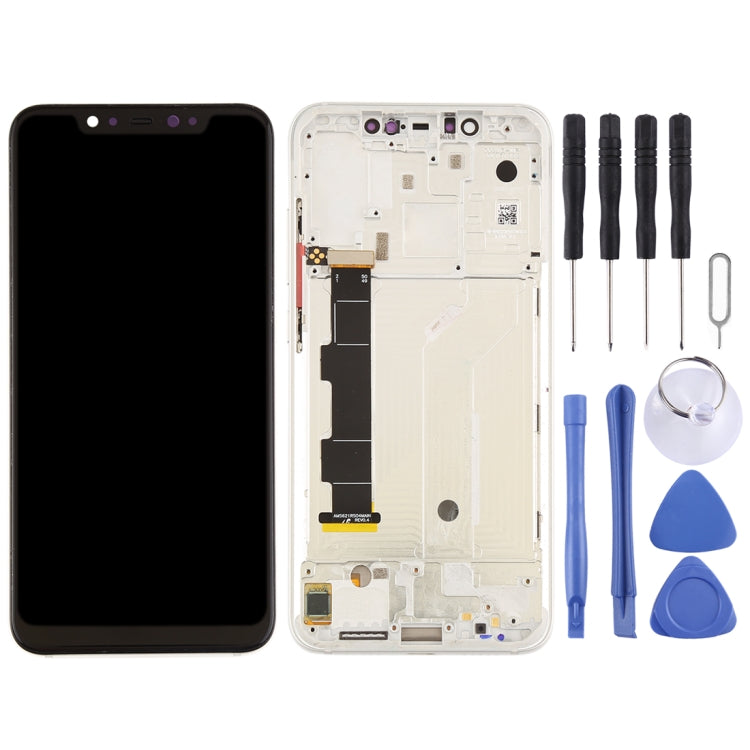 LCD Screen and Digitizer Full Assembly with Frame & Side Keys for Xiaomi Mi 8(Silver) - free shipping - PMC TechLife - Order now!