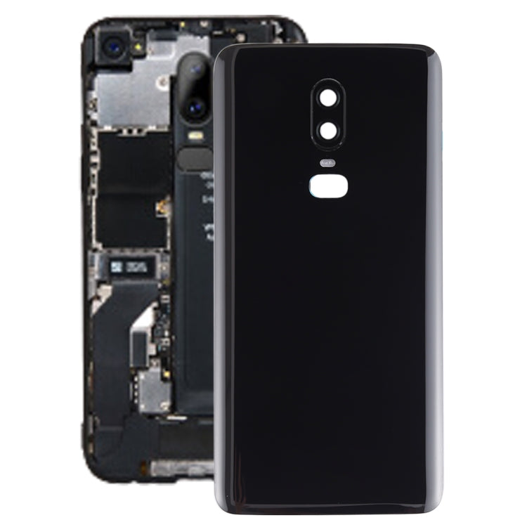 For OnePlus 6 Smooth Surface Battery Back Cover (Black) - Back Cover by PMC TechLife | Online Shopping South Africa | PMC TechLife