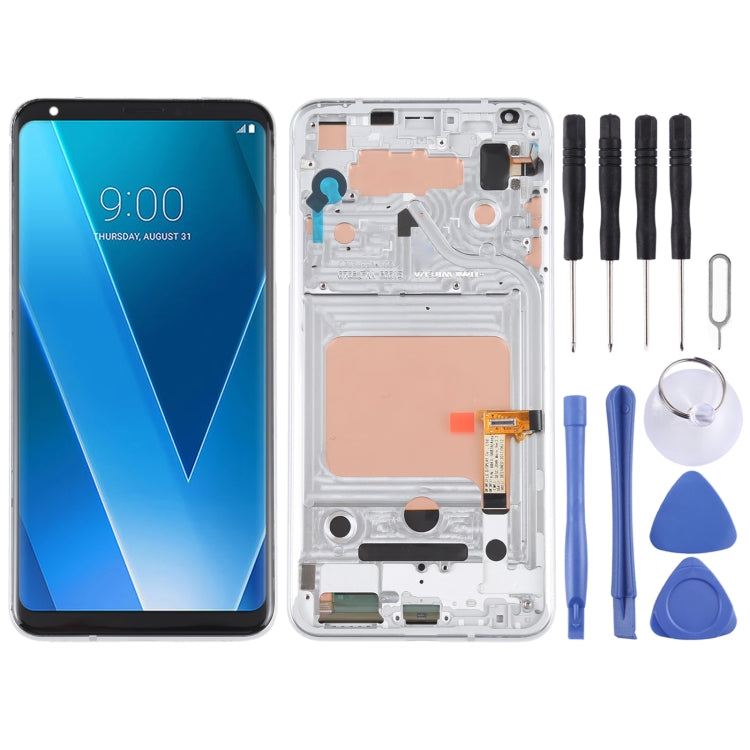 LCD Screen and Digitizer Full Assembly with Frame for LG V30(Silver) - free shipping - PMC TechLife - Order now!