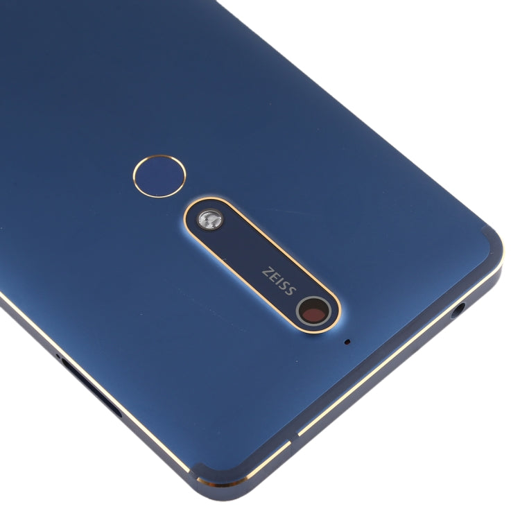 Battery Back Cover with Camera Lens & Side Keys & Fingerprint Sensor for Nokia 6.1 / 6 (2018) / 6 (2nd Gen)(Blue) - Back Cover by PMC TechLife | Online Shopping South Africa | PMC TechLife