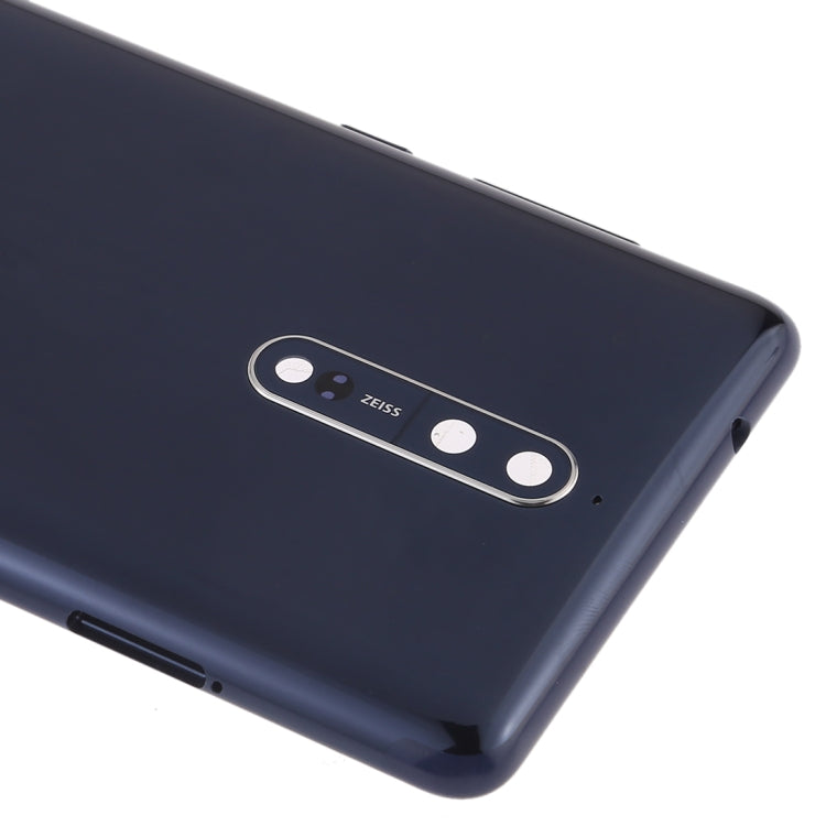 Battery Back Cover with Camera Lens & Side Keys for Nokia 8(Blue) - Back Cover by PMC TechLife | Online Shopping South Africa | PMC TechLife