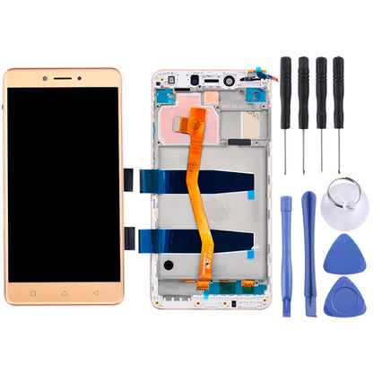 OEM LCD Screen for 5.5 inch Lenovo K6 Note K53a48 Digitizer Full Assembly with Frame (Gold) - LCD Screen by PMC Jewellery | Online Shopping South Africa | PMC Jewellery