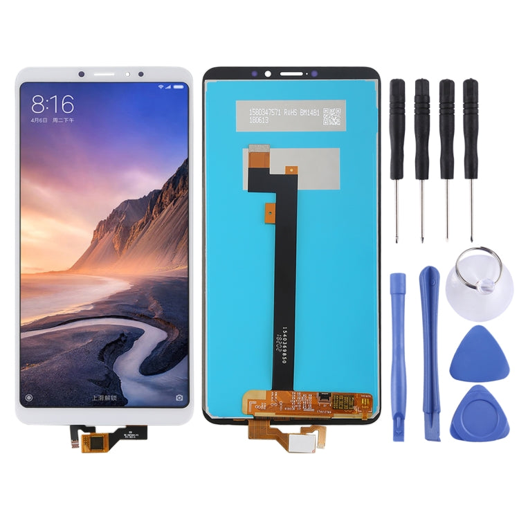 LCD Screen and Digitizer Full Assembly for Xiaomi Mi Max 3(White) - free shipping - PMC TechLife - Order now!