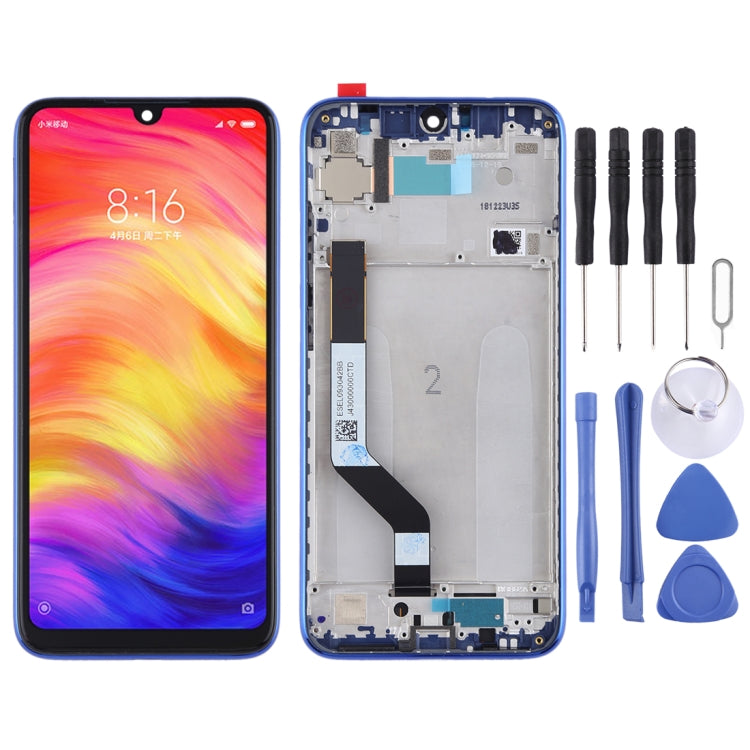 TFT LCD Screen for Xiaomi Redmi Note 7 / Redmi Note 7 Pro Digitizer Full Assembly with Frame(Blue) - free shipping - PMC TechLife - Order now!