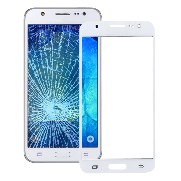 For Galaxy J5 / J500 Front Screen Outer Glass Lens (White) - Outer Glass Lens by PMC Jewellery | Online Shopping South Africa | PMC Jewellery