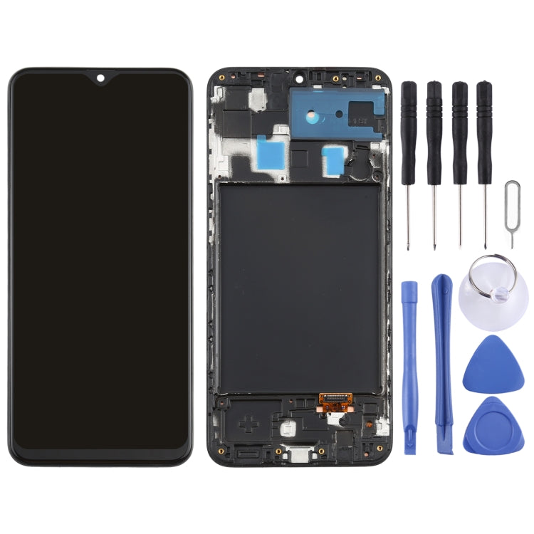 Original Super AMOLED LCD Screen for Galaxy A20 Digitizer Full Assembly with Frame - LCD Screen by PMC Jewellery | Online Shopping South Africa | PMC Jewellery