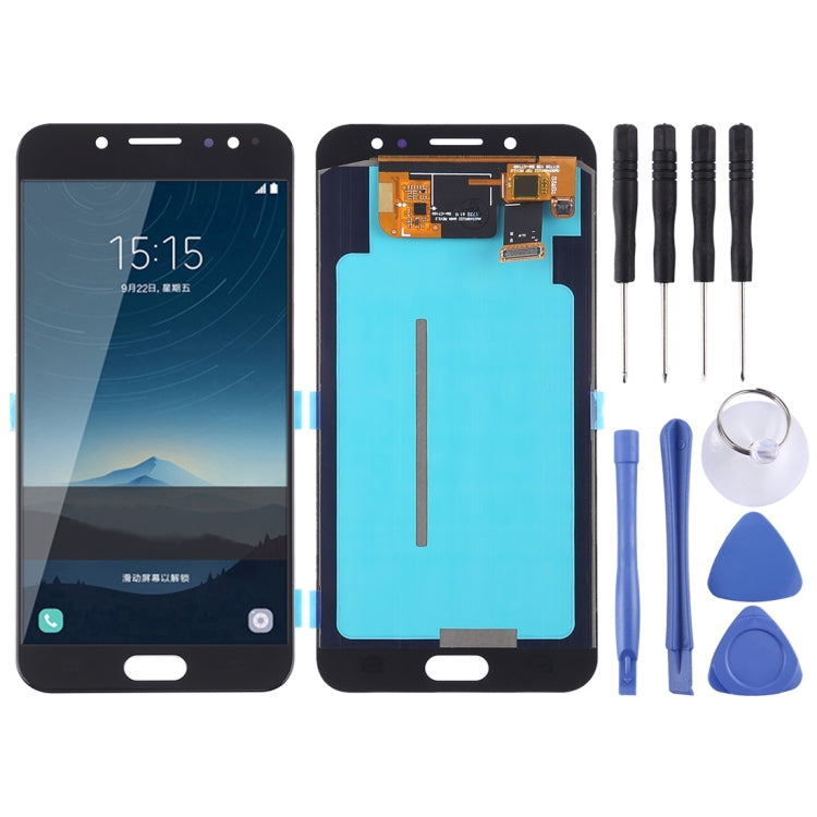 OLED LCD Screen for Galaxy C8, C710F/DS, C7100 with Digitizer Full Assembly (Black) - free shipping - PMC TechLife - Order now!