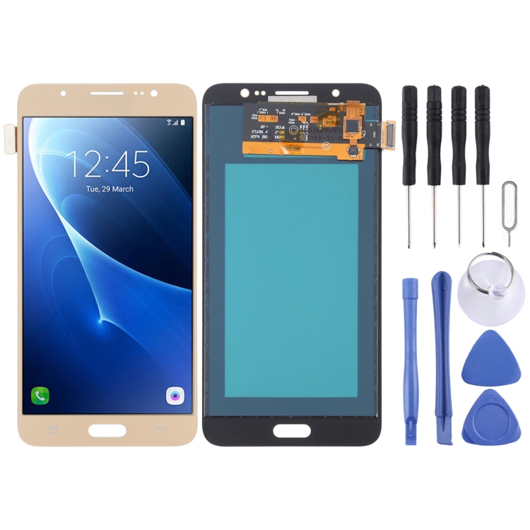 TFT LCD Screen for Galaxy J7 (2016) / On 8, J710F / J710FN / J710M / J710MN / J7108 With Digitizer Full Assembly (Gold) - LCD Screen by PMC Jewellery | Online Shopping South Africa | PMC Jewellery