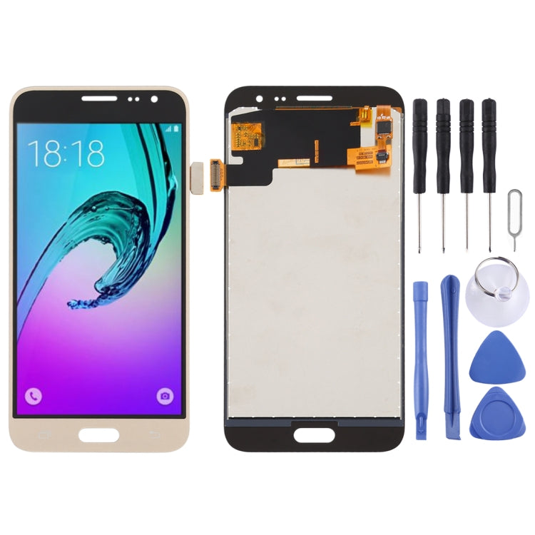 TFT LCD Screen for Galaxy J3 (2016) J320FN, J320F, J320G, J320M, J320A, J320V, J320P With Digitizer Full Assembly (Gold) - LCD Screen by PMC Jewellery | Online Shopping South Africa | PMC Jewellery