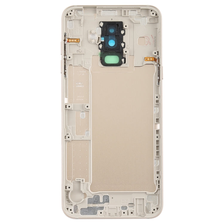 For Galaxy A6+ (2018) / A605 Back Cover with Side Keys & Camera Lens (Gold) - Back Cover by PMC Jewellery | Online Shopping South Africa | PMC Jewellery