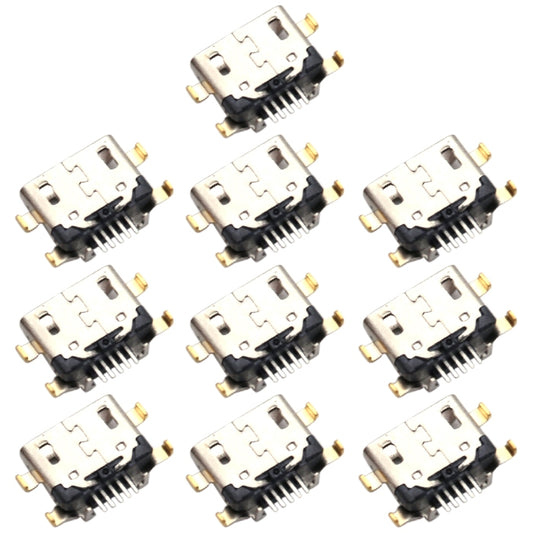 For Samsung Galaxy A10s SM-A107F 10pcs Charging Port Connector - Single Tail Connector by PMC Jewellery | Online Shopping South Africa | PMC Jewellery