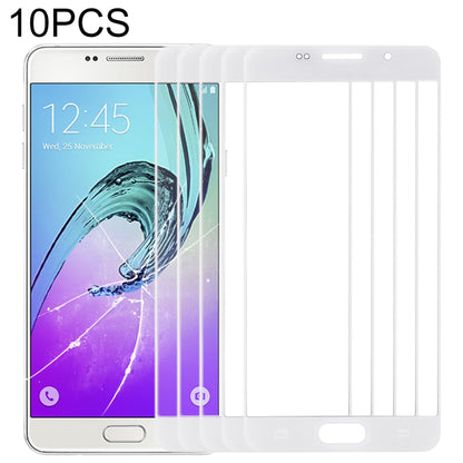 For Samsung Galaxy A5 (2016) / A510 10pcs Front Screen Outer Glass Lens (White) - Outer Glass Lens by PMC Jewellery | Online Shopping South Africa | PMC Jewellery