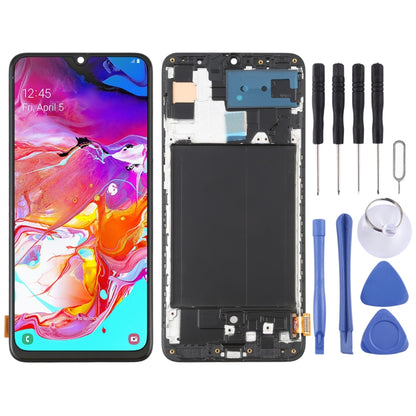 OLED LCD Screen for Samsung Galaxy A70 SM-A705 Digitizer Full Assembly with Frame (6.7 inch)(Black) - LCD Screen by PMC Jewellery | Online Shopping South Africa | PMC Jewellery