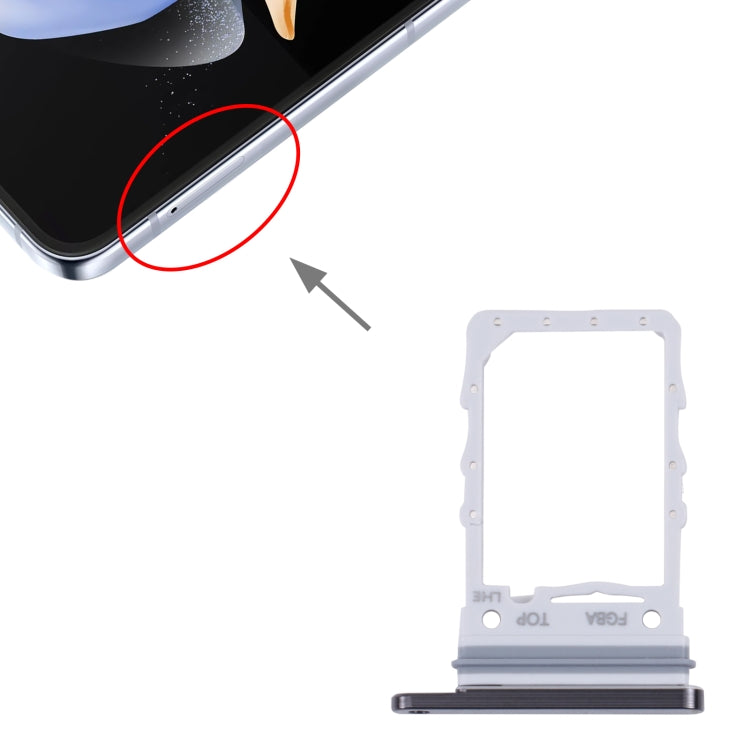 For Samsung Galaxy Z Flip4 SM-F721B Original SIM Card Tray (Black) - Card Socket by PMC Jewellery | Online Shopping South Africa | PMC Jewellery