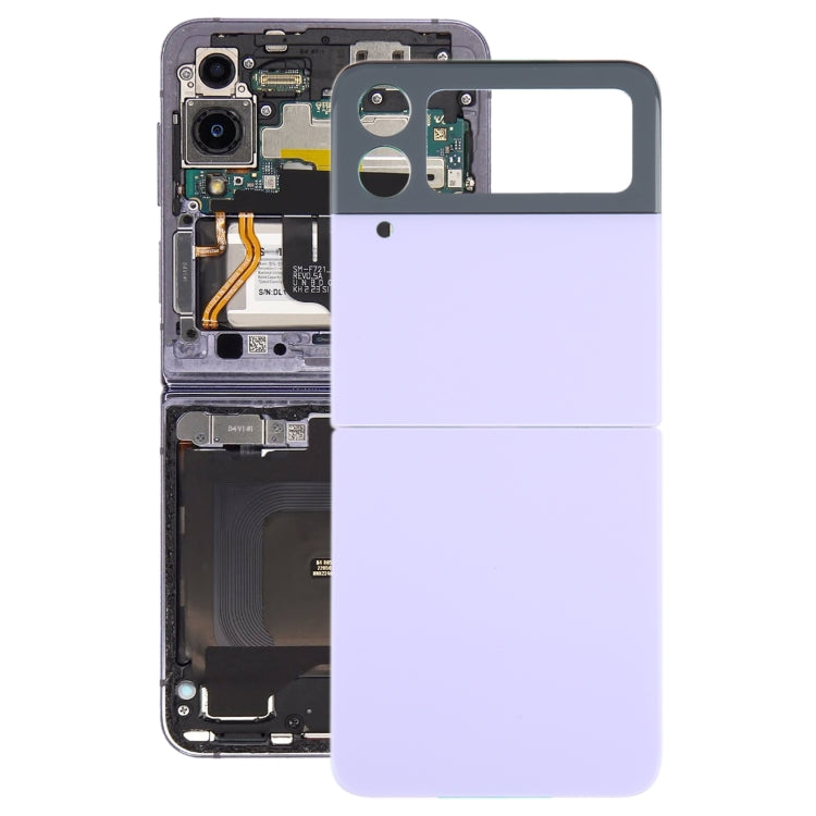 For Samsung Galaxy Z Flip4 SM-F721B Battery Back Cover with Camera Lens Cover(Purple) - Back Cover by PMC Jewellery | Online Shopping South Africa | PMC Jewellery