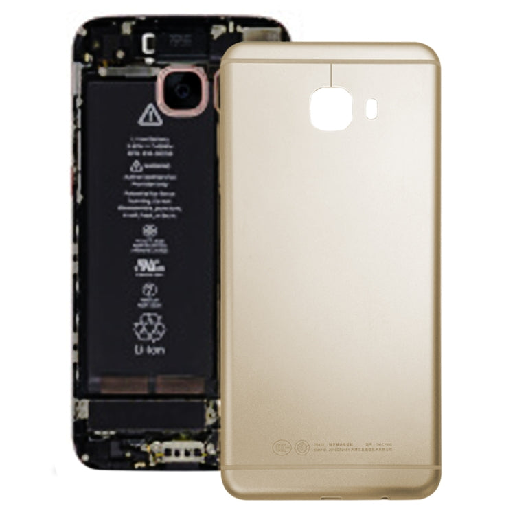 For Galaxy C7 Back Cover (Gold) - Back Cover by PMC TechLife | Online Shopping South Africa | PMC TechLife