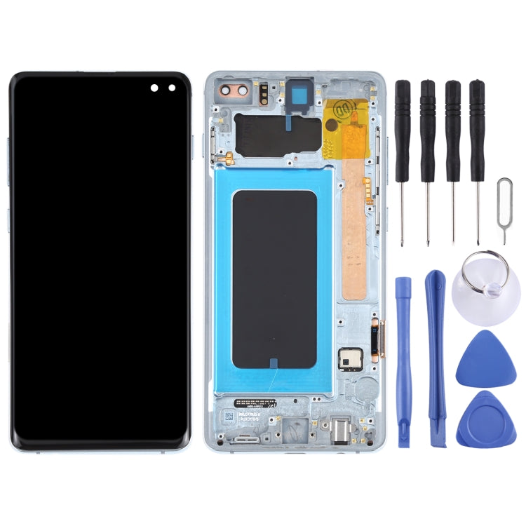 Original Super AMOLED LCD Screen for Samsung Galaxy S10+ Digitizer Full Assembly with Frame (Blue) - LCD Screen by PMC Jewellery | Online Shopping South Africa | PMC Jewellery