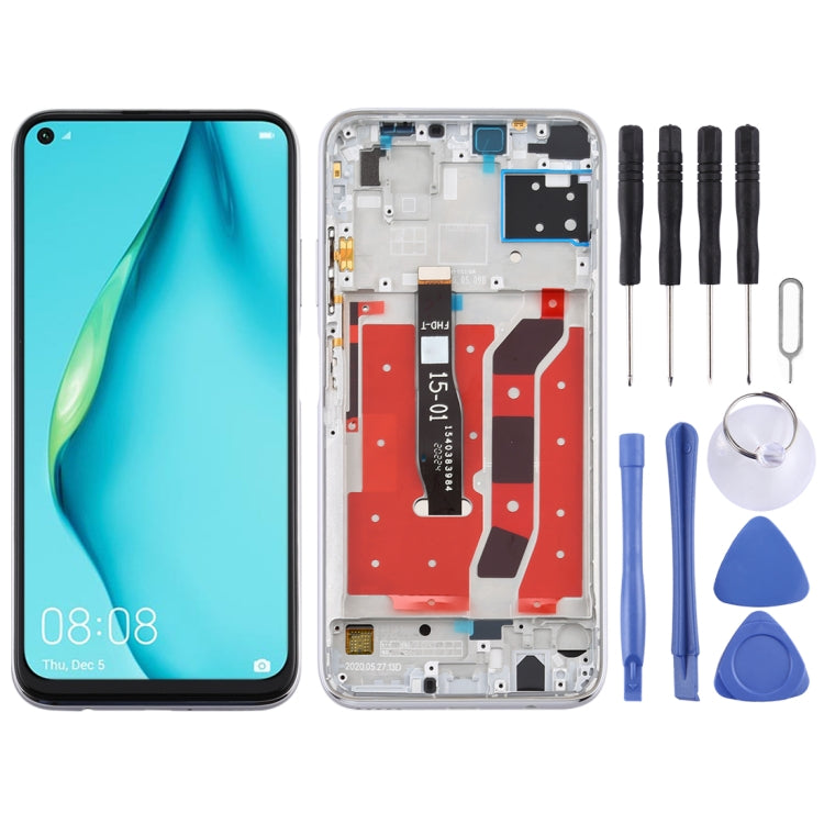OEM LCD Screen for Huawei P40 Lite Digitizer Full Assembly with Frame(Silver) - free shipping - PMC TechLife - Order now!