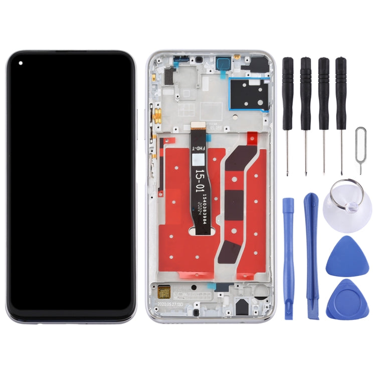 OEM LCD Screen for Huawei P40 Lite Digitizer Full Assembly with Frame(Silver) - free shipping - PMC TechLife - Order now!