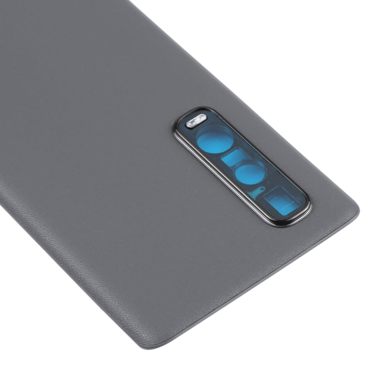 For OPPO Find X2 Pro CPH2025 PDEM30 Original Leather Material Battery Back Cover (Black) - Back Cover by PMC TechLife | Online Shopping South Africa | PMC TechLife
