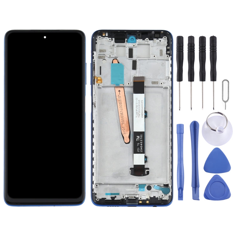 Original LCD Screen for Xiaomi Poco X3 NFC / Poco X3 Digitizer Full Assembly with Frame(Blue) - LCD Screen by PMC Jewellery | Online Shopping South Africa | PMC Jewellery