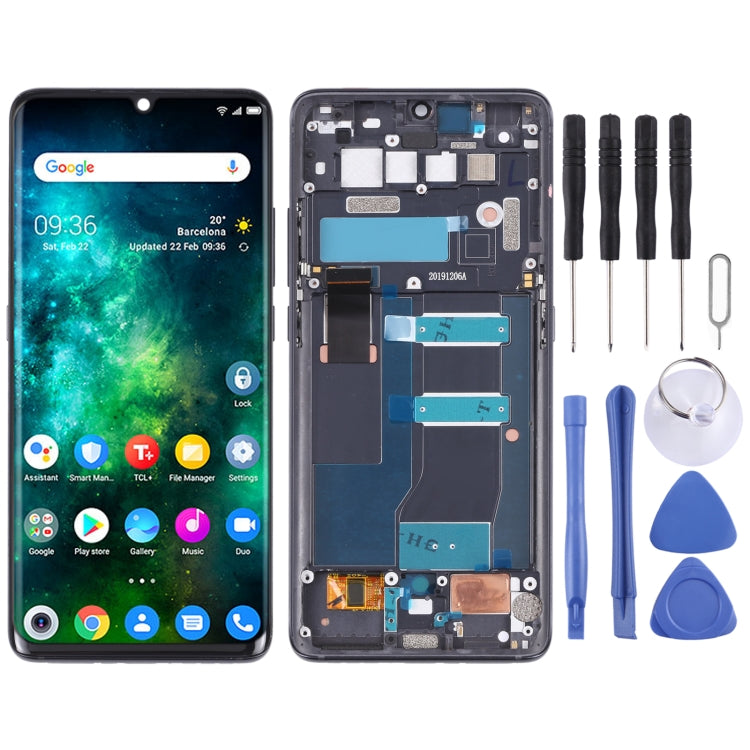 Original LCD Screen for TCL 10 Pro Digitizer Full Assembly with Frame (Grey) - free shipping - PMC TechLife - Order now!