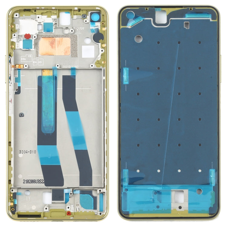 Original Front Housing LCD Frame Bezel Plate for Xiaomi Mi 11 Lite 5G / Mi 11 Youth/11 Lite 5G NE(Yellow) - Frame Bezel Plate by PMC Jewellery | Online Shopping South Africa | PMC Jewellery