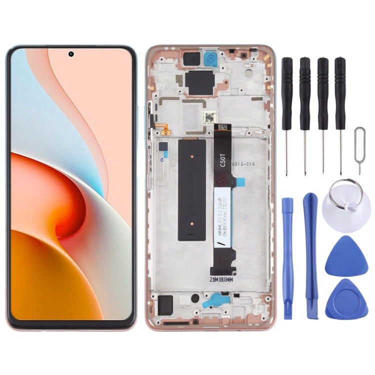 Original LCD Screen and Digitizer Full Assembly with Frame for Xiaomi Redmi Note 9 Pro 5G / Mi 10T Lite 5G M2007J17C M2007J17G (Rose Gold Beach) - LCD Screen by PMC Jewellery | Online Shopping South Africa | PMC Jewellery