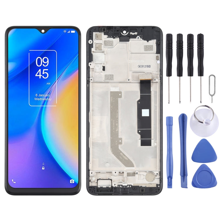 TFT LCD Screen for TCL 20 SE T761H Digitizer Full Assembly with Frame (Black) - free shipping - PMC TechLife - Order now!