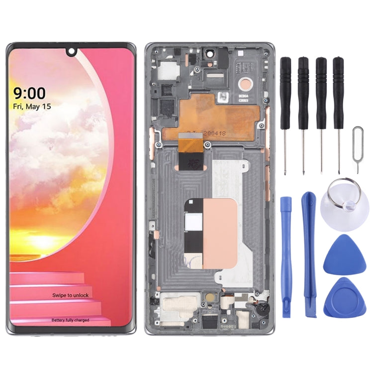 Original LCD Screen for LG Velvet 5G LM-G900N LM-G900EM LM-G900 LM-G900TM Digitizer Full Assembly with Frame (Silver) - free shipping - PMC TechLife - Order now!