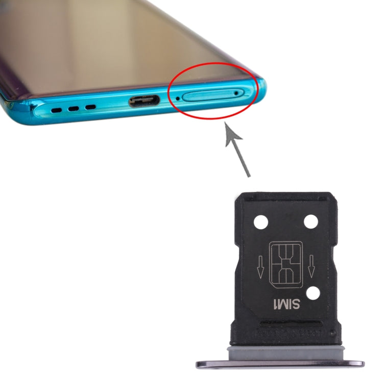 For OPPO Find X2 SIM Card Tray + SIM Card Tray (Black) - Card Tray by PMC TechLife | Online Shopping South Africa | PMC TechLife | Buy Now Pay Later Mobicred