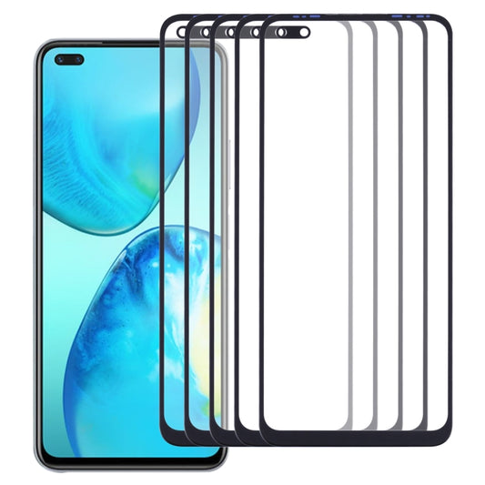 For Infinix Note 8 X692 5pcs Front Screen Outer Glass Lens - Outer Glass Lens by PMC Jewellery | Online Shopping South Africa | PMC Jewellery