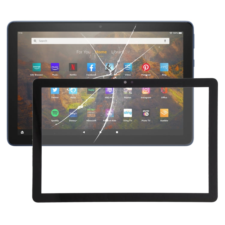 Front Screen Outer Glass Lens for Amazon Fire HD 10 (2021) T76N2B T76N2P (Black) - free shipping - PMC TechLife - Order now!