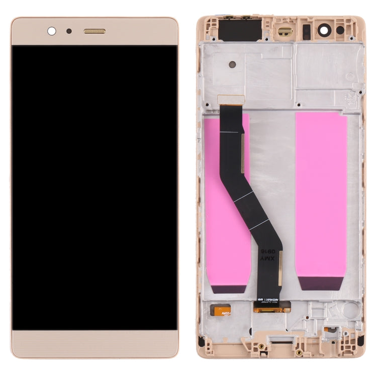 OLED LCD Screen for Huawei P9 Plus Digitizer Full Assembly with Frame(Gold) - LCD Screen by PMC Jewellery | Online Shopping South Africa | PMC Jewellery