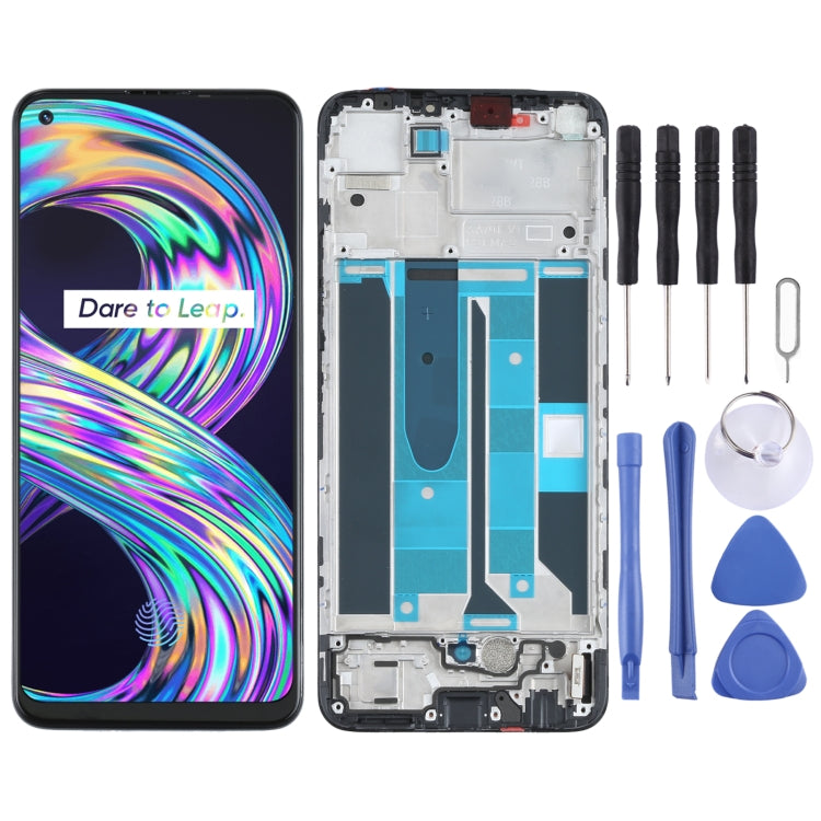 LCD Screen and Digitizer Full Assembly with Frame for OPPO Realme 8 4G - free shipping - PMC TechLife - Order now!