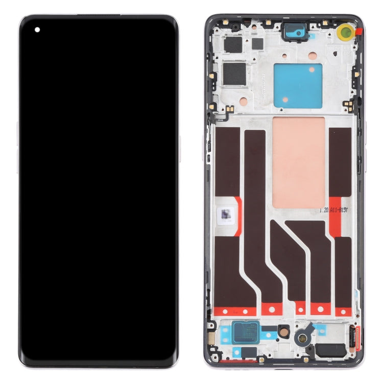 Original LCD Screen For OPPO Reno5 Pro 5G Digitizer Full Assembly with Frame(Silver) - free shipping - PMC TechLife - Order now!