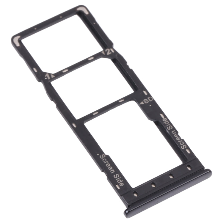 For Tecno Spark 6 KE7 SIM Card Tray + SIM Card Tray + Micro SD Card Tray (Black) - free shipping - PMC TechLife - Order now!