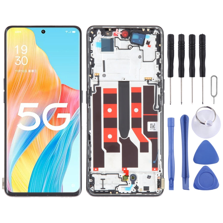 Original LCD Screen For OPPO A1 Pro Digitizer Full Assembly with Frame (Black) - free shipping - PMC TechLife - Order now!