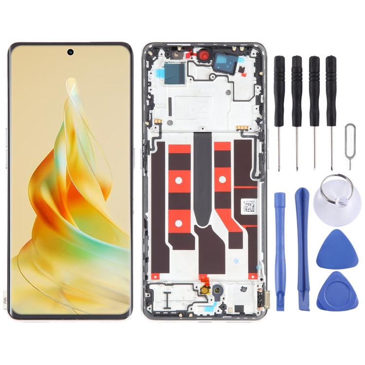 Original LCD Screen For OPPO Reno8 T 5G Digitizer Full Assembly with Frame (Gold) - free shipping - PMC TechLife - Order now!