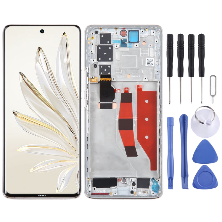 Original LCD Screen For Honor 70 Pro Digitizer Full Assembly with Frame(Gold) - free shipping - PMC TechLife - Order now!