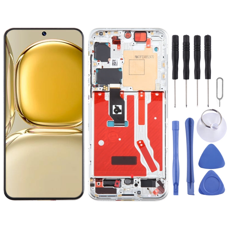 Original LCD Screen For Huawei P50 Digitizer Full Assembly with Frame(Silver) - free shipping - PMC TechLife - Order now!